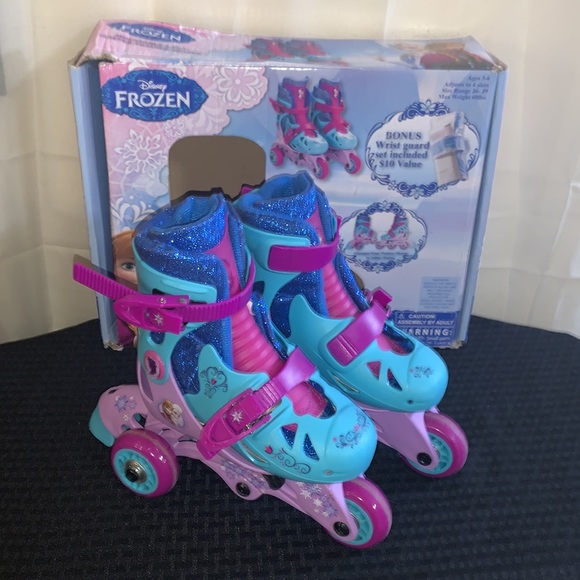 Disney Frozen PlayWheels Frozen Glitter Trainer Skates Adjustable 2-in-1…EUC - Picture 16 of 17
